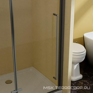 Дверь для душа в нишу, 1000хh1950мм, распашная с неподв.сегментом, правая/левая, (стекло 6мм прозрачное, фурн.цв.вороненая сталь),  ZZ Vincea Slim-N VDPH-5SN100CLGM