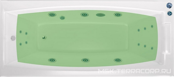 Акриловая ванна Marka One Aelita 01ае1880ГМпрпл Премиум| 180x80x46