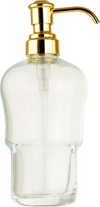 Колба дозатора с диспенсером, без держателя, (стекло прозрачное, диспенсер цв.золото),  ZZ Migliore Fortuna 27749