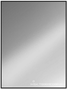 Зеркало 600x800х30мм, с встроенным по периметру светильником, сенсорным выключателем и диммером, (окантовка цв.черный), Vincea ZZ Vincea Универсал VLM-3VN600B