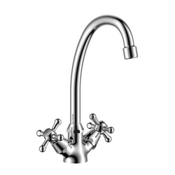 Смеситель Rossinka Y02-71 для кухонной мойки, серый| 14x26x17