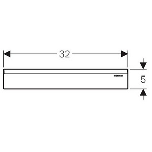 Декоративный комплект Geberit для водоотвода в стене, облицовка из пластика: Глянцевый хром ZZ Geberit Универсал 154.335.21.1