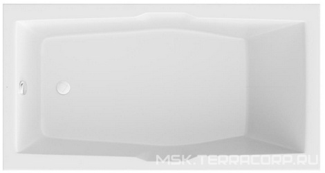 Ванна акриловая "KORSIKA" 190х90 , каскадный смеситель врезной TN-SWG 016 Atlantis  на 4 отверст., без каркаса, слива-перелива, цв. белый, ZZ