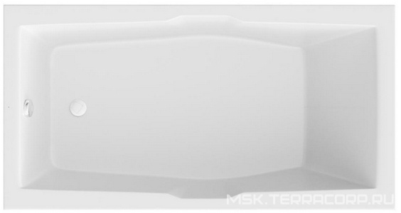 Ванна акриловая "KORSIKA" 190х90 , каскадный смеситель врезной TN-SWG 016 Atlantis  на 4 отверст., без каркаса, слива-перелива, цв. белый, ZZ 1Marka Korsika Ванна KORSIKA 190*100 ГМ 045794
