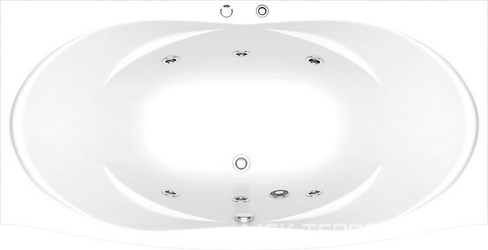 Акриловая ванна Bas Фиеста 194 см с г/м| 194x100x54