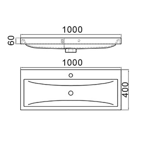 Раковина для тумбы ""-100 см,  ZZ Aqwella Инфинити Inf.10.04.D