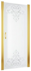 Дверь в нишу EP, 95*190 см, профиль золото, стекло узорчатое "ARTDECO01"