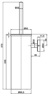 Ерш настенный, (цв.нерж.сталь),  ZZ Swedbe Attribut 9808