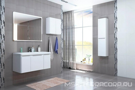 Пенал подвесной ШЕРИЛЛ, 290*1200*203 мм, цвет белый, крепеж в комплекте ZZ Aquaton Шерилл 1A206503SH010