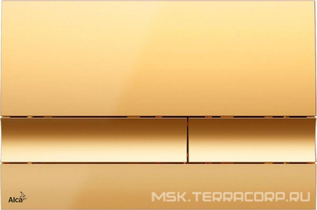 Клавиша двойного смыва для инсталляции арт.A101/1120, цвет золото ZZ AlcaPlast Универсал M1725