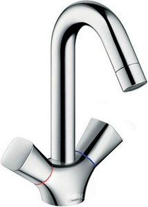 Смеситель для раковины, друручковый, с д/к, (цв.хром), Lоgis ZZ Hansgrohe Logis 71222000