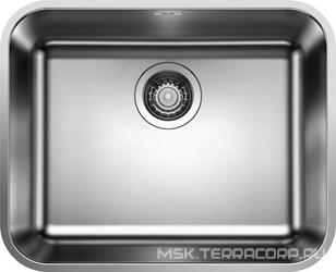 Мойка кухонная Blanco Supra 500 U сталь без клапана| 43x53x17, ZZ