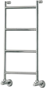 Полотенцесушитель 500/540хh805х125мм, 4 перекладины. подвод воды int.470мм, (цв.хром), краны, крепёж в компл., (ГВС, 6 bar) Margaroli 482 Margaroli Sereno 482-500x803,5-475/4M Chrome