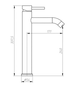 Смеситель для раковины Aquanet Steel AF210-11S высокий,сталь, цв. сатин ZZ Aquanet steel 242967