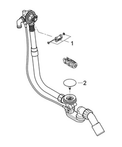 Слив-перелив  с сифоном, c системой налива для скрытого монтажа (внутренняя часть), без 19952000 ZZ Grohe Talentofill 28990000