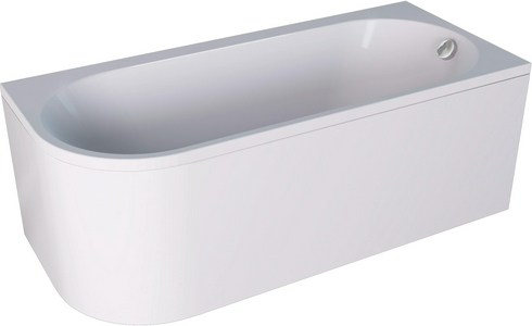 Ванна акриловая, угловая 170х75 см, правая, без каркаса, панели и слива-перелива, цвет белый ZZ 1Marka ALISA 01али1775п