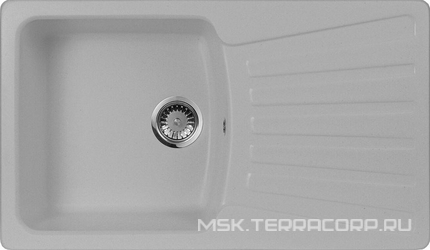 Мойка кухонная AquaGranitEx M-12 серая| 49x84x19