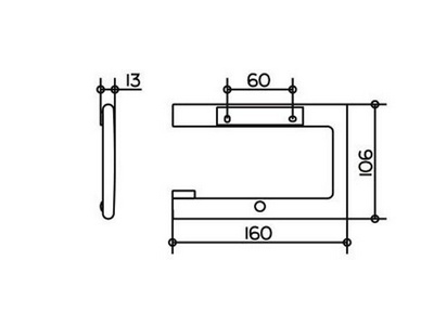 Держатель для т/б, открытый, (цв.хром),  Keuco Edition 400 11562 010000