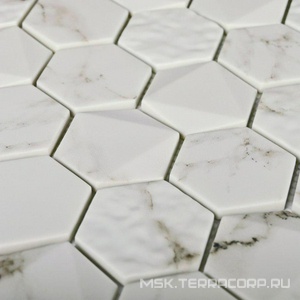 Мозаика Volume White  (6,5x48x48) 30x30 Bonaparte Керамическая мозаика n175145