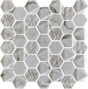 Мозаика Volume White  (6,5x48x48) 30x30 Bonaparte Керамическая мозаика n175145