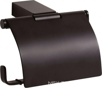 Держатель для т/б, с крышкой, (цв. черный матовый),  ZZ Bemeta Nero 135012010