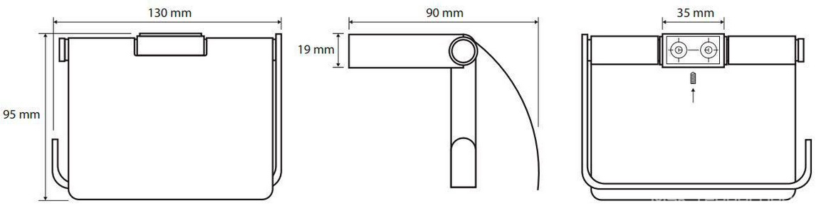 Держатель для т/б, с крышкой, (цв. черный матовый),  ZZ Bemeta Nero 135012010