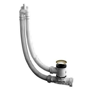 Слив для ванны, со скрытой системой перелива "Система сообщ. сосудов", пластик, пробка метал цв. латунь, D&D ZZ Devon & Devon Универсал SF360058