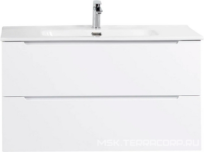 База под раковину подвесная с 2 выкатными ящиками, 1010х460х515мм, (без раковины), (цв.Bianco Lucido),  ZZ BelBagno Etna ETNA-1000-2C-SO-BL-P