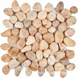 265 из гальки Bianco Natura stone (чип произвольный) 30,5х30,5