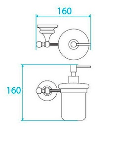 Дозатор настенный керамический, (цв.хром),  ZZ Cezares Olimp OLIMP-SOI-01-M