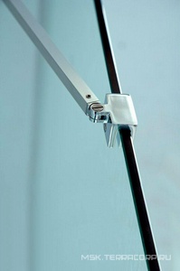 Душевая перегородка 1400хh1950мм, правая/левая, (стекло прозрачное 8мм, кронштейн, фурнит. цв.хром),  ZZ Cezares Liberta LIBERTA-L-1-TB-140-C-Cr