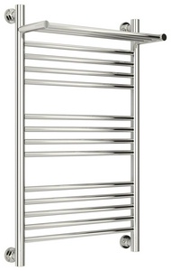 Полотенцесушитель "+" 800x500 мм, прямая перекладина, с полкой, подключ. 3/4, комплектующие в комплекте, хром ZZ Сунержа Богема 00-0223-8050