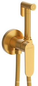 Смеситель совмещённый с гигиеническим душем, готовый комплект: лейка, шланг 120см., скрытая часть, (цв.брашированное золото),  ZZ Cezares Stylus STYLUS-DIF-BORO