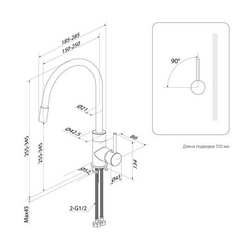 Смеситель для кухни с гибким изливом, цв. сатин ZZ Iddis Ace K36BNJ0i05