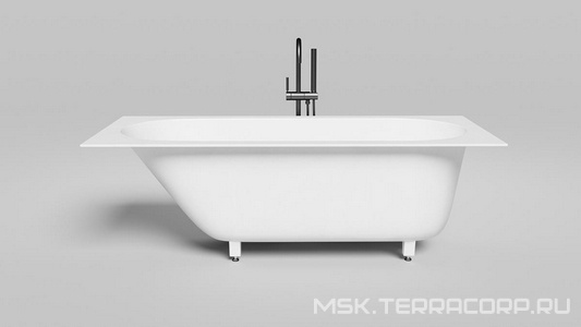 Ванна 1700х750хh600мм, встраив., литой камень S-Sense глянец цв.белый, д/к Up&Down в цвет ванны, интегрир.слив-перелив, ножки компл,  ZZ Salini Ornella Kit 102411G