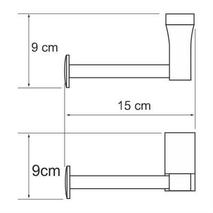 Держатель для туалетной бумаги без крышки , цв.черный ZZ Wasserkraft Abens K-3296