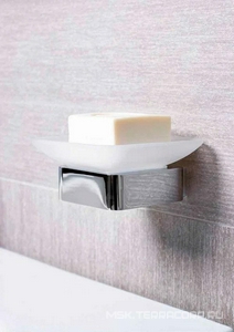 Мыльница настенная стеклянная (цв. хром),  ZZ Bemeta Solo 139108032