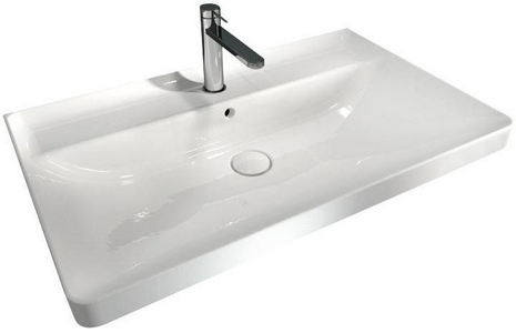 Раковина 1000х500мм, подвесная/накладная, с 1 отверстием для смесителя, (крепл. в комплекте),  ZZ Hatria Canalegrande Y1EL