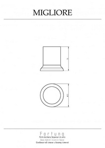 Держатель (отдельно) для стакана или дозатора, (цв.золото),  ZZ Migliore Fortuna 27930
