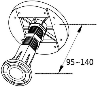 Ножки (комплект) для поддонов из искусственного мрамора для типа AH-100/90, Cezares ZZ Cezares Универсал TRAY-LEGS-AS-08