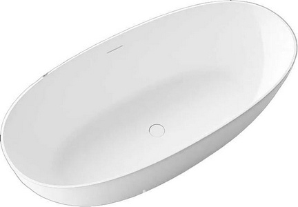Ванна 1700х750хh550мм, отдельностоящая, интегрир.слив перелив, д/к в цвет ванны в компл.,(иск.камень Solid Surface цв.белый мат), Vincea ZZ Vincea Ванны VBT-6S01MW