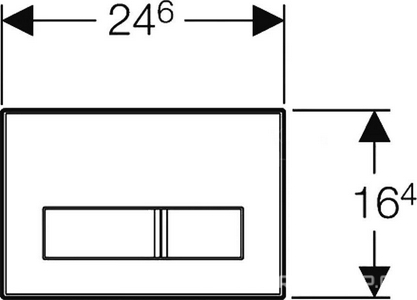 Клавиша двойного смыва, для инсталляции д/унитаза, (пластик цв.брашированное золото), Vincea ZZ Vincea Универсал VFP-002BG.