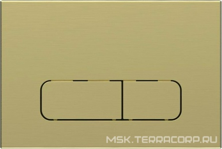 Клавиша двойного смыва, для инсталляции д/унитаза, (пластик цв.брашированное золото), Vincea ZZ Vincea Универсал VFP-002BG.