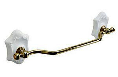 Полотенцедержатель h12х45х6см, (цв.бронза, керамика белая) Londra Z XXZ
