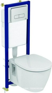ПРОМО-СЕТ  (E803501 подвесной унитаз + E712701 крышка сиденье soft close+ W3710AA инсталляция) ZZ Ideal Standard Connect W880101