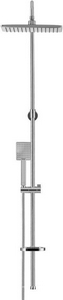 Душевой гарнитур: верхний душ 80х97 см, ручной душ, стойка, шланги, мыльница в компл., (цв.хром),  ZZ Swedbe Harmony 5068
