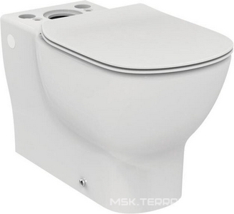 Чаша напольного пристенного унитаза 365х665мм, безободк. Aquablade, без сиденья и бачка, крепёж в компл.,  Ideal Standard Tesi T008201