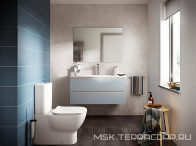 Чаша напольного пристенного унитаза 365х665мм, безободк. Aquablade, без сиденья и бачка, крепёж в компл.,  Ideal Standard Tesi T008201