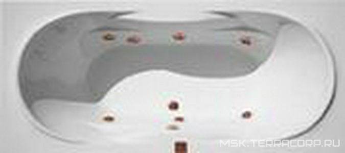 Ванна с гидромассажем 6 форс., 180х80х63см, на раме, фронтальная панель, слив/перелив в компл., (фурнит. ЦВ. БРОНЗА),  ZZ Thermolux Demetra DEMETRA 180х80 г/м пневмо БРОНЗА