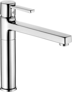 Смеситель для кухни, однорычажный, без донного клапана, гибк.подв., хром XX Kludi Zenta 389730575